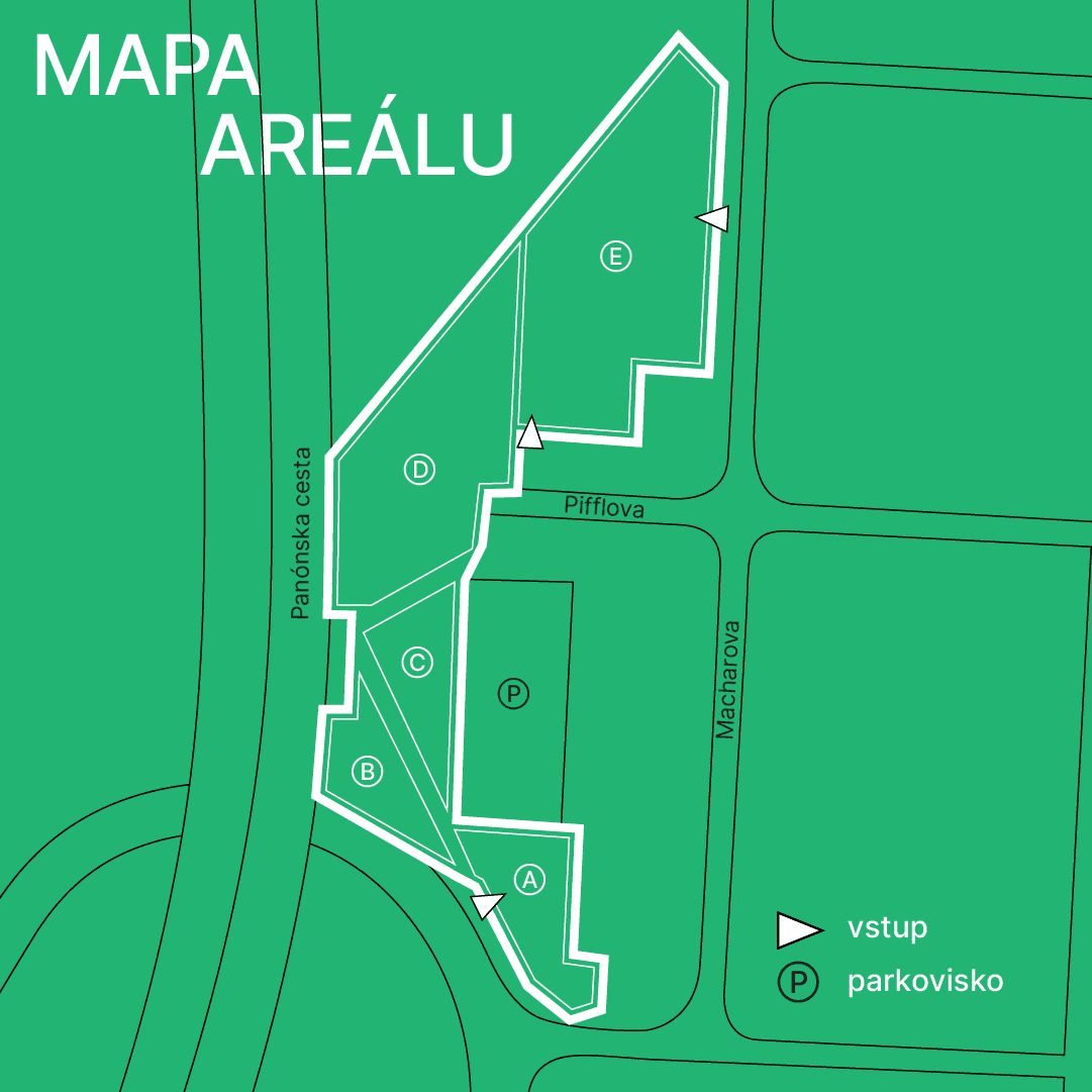 Mapa areálu Mestský ovocný sad